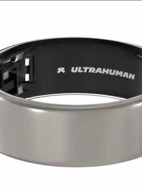 Ultrahuman Smart Ring in Raw Titanium — Activity & Health Tracker - Size 7 - New